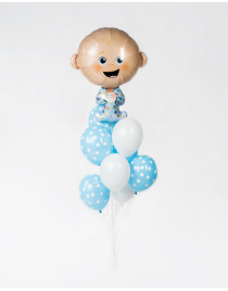 Balony na narodziny dziecka wózek uśmiech rodzice dostawa balonów